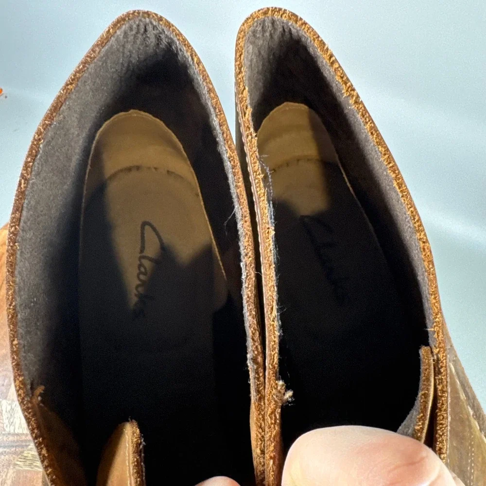 Clarks Desert Boots Mens Brown Suede Lace Up Chukka Ankle Boots Size 13‎